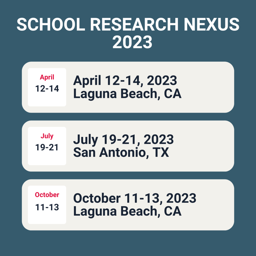 School Research Nexus 2023 Dates